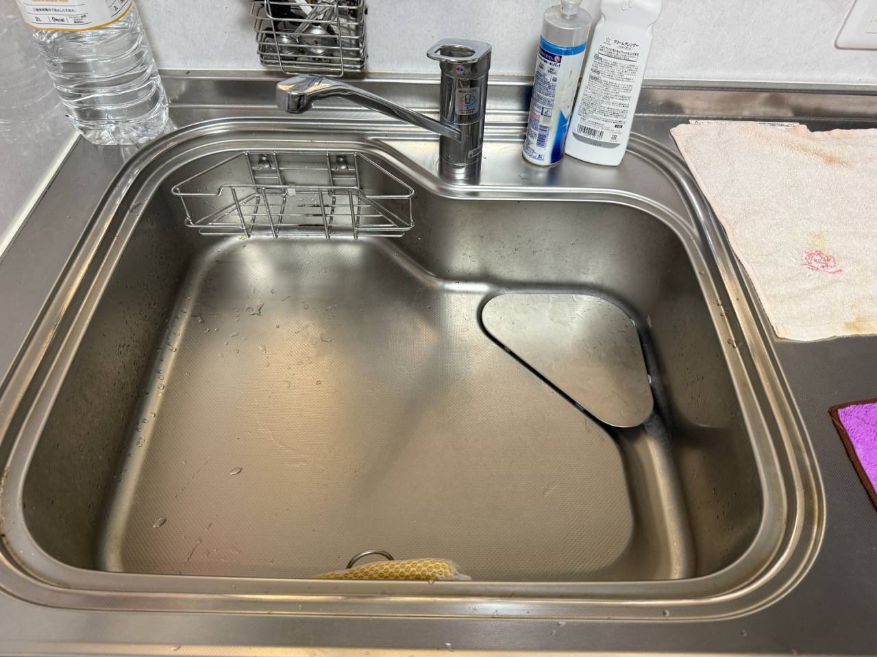 大阪市天王寺区　戸建て住宅のキッチン排水詰まり解消工事