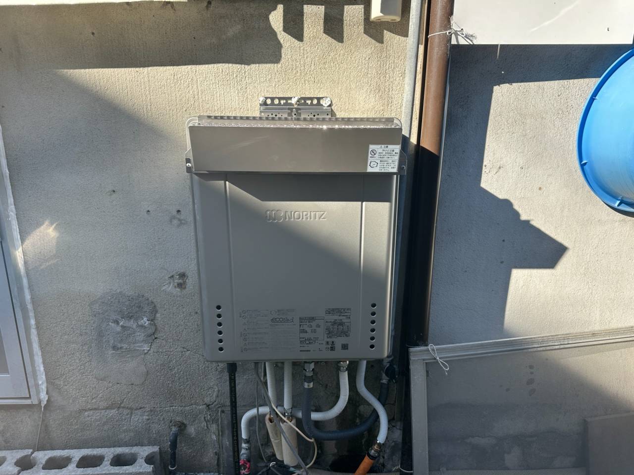 大阪市阿倍野区　戸建て住宅の給湯器取替リフォーム工事　ｅｃｏジョーズ