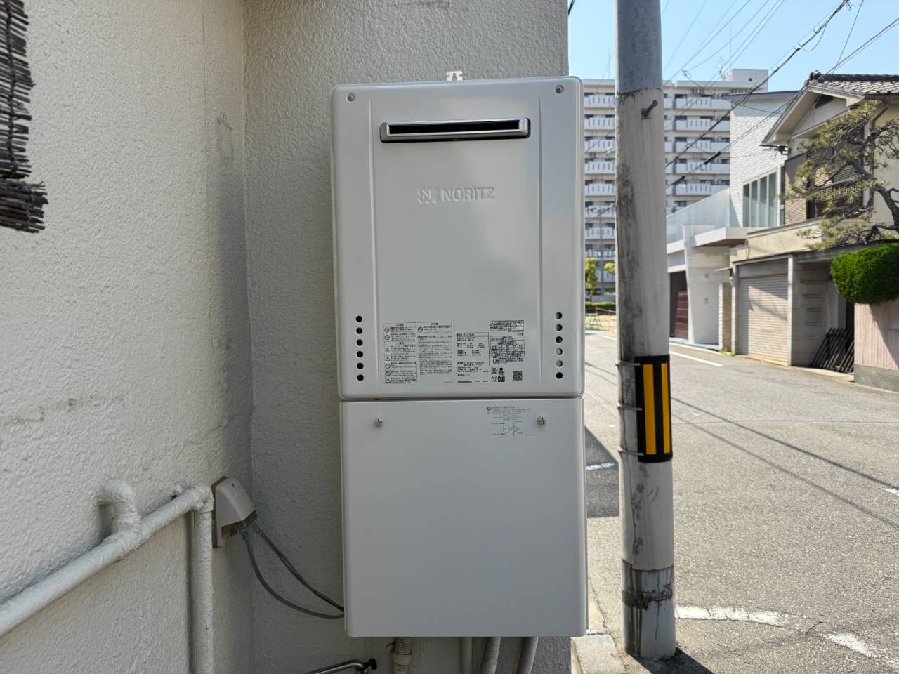 大阪市東住吉区　戸建て住宅の給湯器取替リフォーム工事　ノーリツ製給湯器