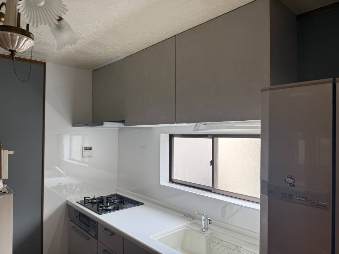 大阪市住吉区　戸建て住宅のシステムキッチン取替リフォーム工事　ラクエラ