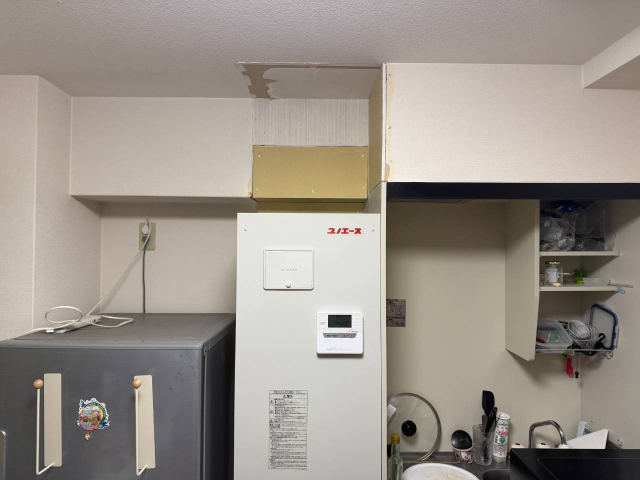 大阪市天王寺区　マンションの電気温水器取替リフォーム工事　四変テック