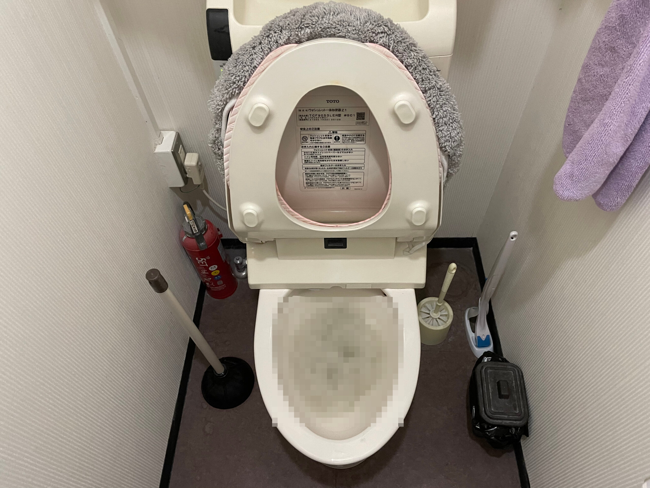 中央区　トイレ詰り　施工前①